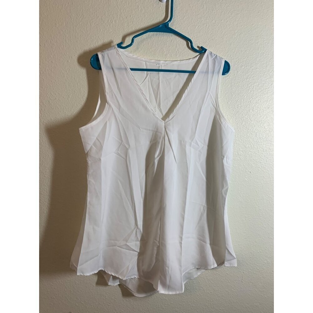 NWOT Business Casual Tank Top Womens Size Large White AC5